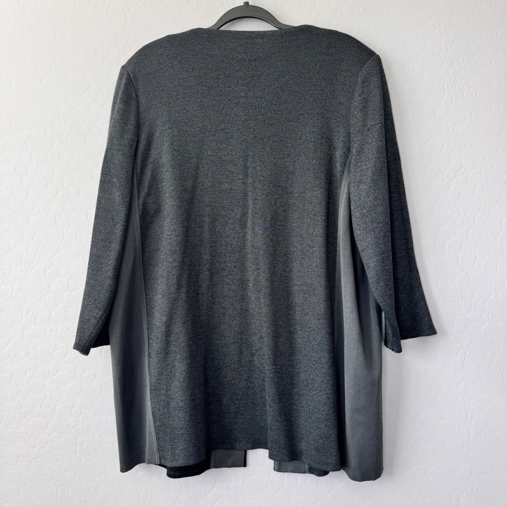 Ming Wang Gray Black Geometric Patchwork Open Fro… - image 3